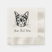 Gepersonaliseerde huisdier portret cocktail servet (Voorkant)