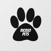 Gepersonaliseerde huisdieradvertentie Giant Paw Raamsticker (Vel)