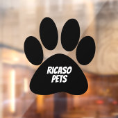 Gepersonaliseerde huisdieradvertentie Giant Paw Raamsticker (Vel 2)