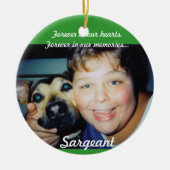 Gepersonaliseerde huisdieren-Herdenking Keramisch Ornament (Voorkant)