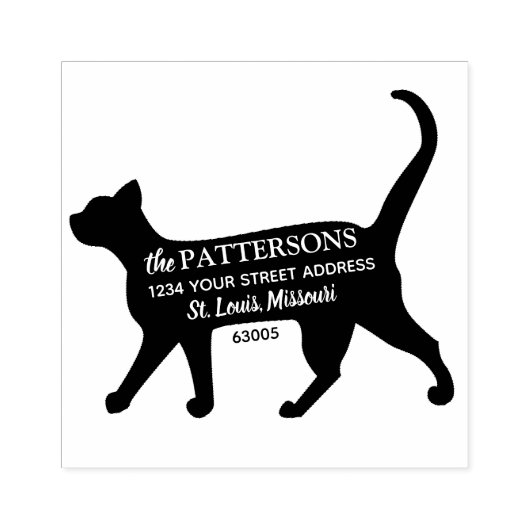 Gepersonaliseerde huisdieren retouradres rubberstempel (Afrduk)