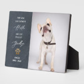 Gepersonaliseerde huisdierherdenking huisdier verl fotoplaat (Zijkant)