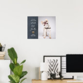 Gepersonaliseerde huisdierherdenking Huisdierverli Poster (Thuiskantoor)