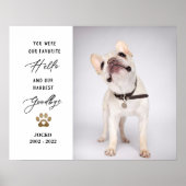 Gepersonaliseerde huisdierherdenking Verlies van h Poster (Voorkant)