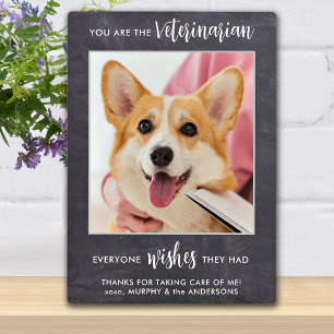 Gepersonaliseerde huisdierhond foto voor dierenart fotoplaat