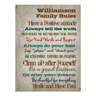 Gepersonaliseerde huishandtekening voor gezinsrege perfect poster