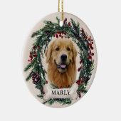 Gepersonaliseerde huisversiering, Kerstmis 2022 Keramisch Ornament (Rechts)