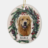 Gepersonaliseerde huisversiering, Kerstmis 2022 Keramisch Ornament (Links)