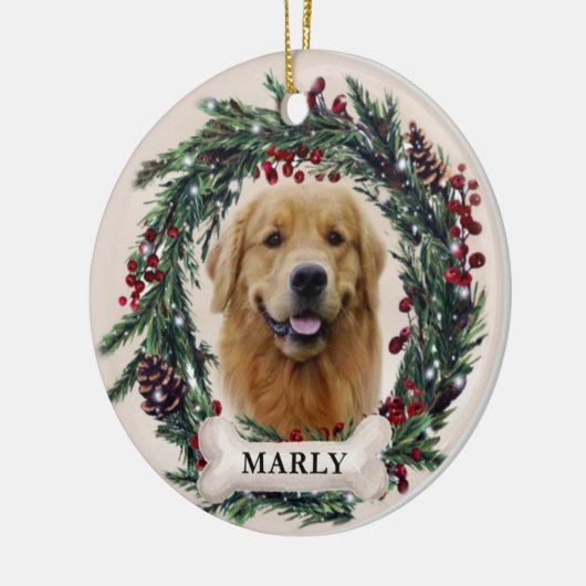 Gepersonaliseerde huisversiering, Kerstmis 2022 Keramisch Ornament (Links)