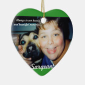 Gepersonaliseerde huisversieringen - dubbelzijdig keramisch ornament (Rechts)