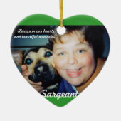 Gepersonaliseerde huisversieringen - dubbelzijdig keramisch ornament (Voorkant)