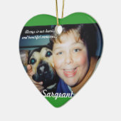 Gepersonaliseerde huisversieringen - dubbelzijdig keramisch ornament (Links)