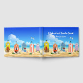 Gepersonaliseerde huizen op de beach Wedding Guest Gastenboek (Volledig)