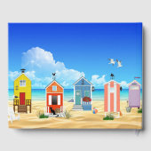 Gepersonaliseerde huizen op de beach Wedding Guest Gastenboek (Achterkant)