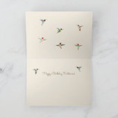 Gepersonaliseerde Hummingbird Happy Birthday Kaart (Binnen)