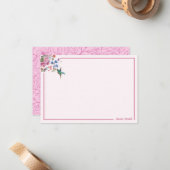 Gepersonaliseerde Hummingbird Note Cards 3.5 x 5 Notitiekaartje (Voorkant / Achterkant in situ)