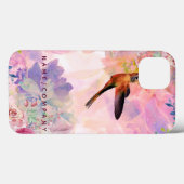 Gepersonaliseerde Hummingbird Waterverf iPad Case (Achterkant (horizontaal))