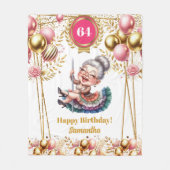 Gepersonaliseerde Humor deken voor oma Verjaardag (Voorkant)