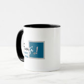 Gepersonaliseerde Humorous Fun Man, Pun Typography Mok (Voorkant links)