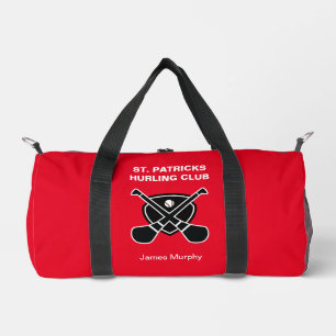 Gepersonaliseerde hurling / camouflage (rood) vers plunjezak
