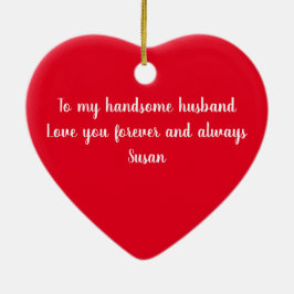 Gepersonaliseerde Husband Gift Keramisch Ornament