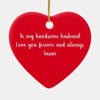 Gepersonaliseerde Husband Gift Keramisch Ornament