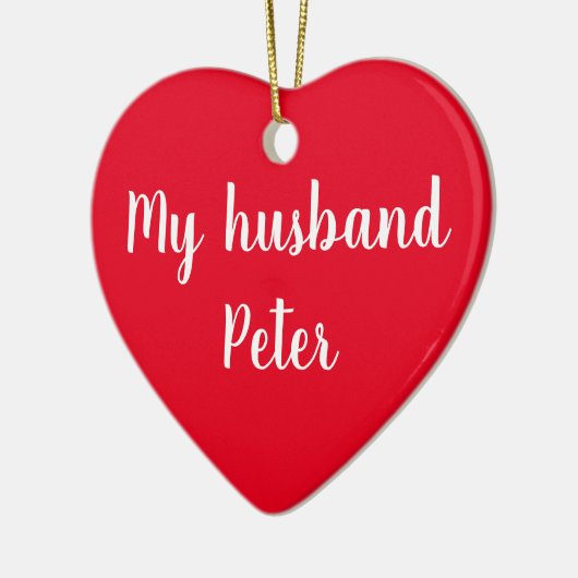 Gepersonaliseerde Husband Gift Keramisch Ornament (Links)