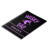 Gepersonaliseerde Husky Dad, Dog Dad Notitieboek (Linkerzijde)