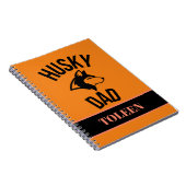 Gepersonaliseerde Husky Dad, Dog Dad Notitieboek (Rechterzijde)