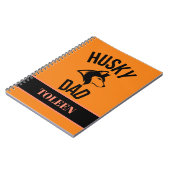 Gepersonaliseerde Husky Dad, Dog Dad Notitieboek (Linkerzijde)