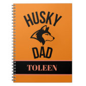 Gepersonaliseerde Husky Dad, Dog Dad Notitieboek (Voorkant)