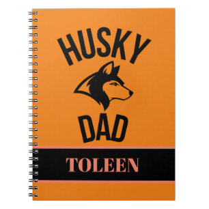 Gepersonaliseerde Husky Dad, Dog Dad Notitieboek