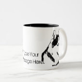 Gepersonaliseerde Husky Dog Cup met Mok Coffee Cup (Voorkant rechts)