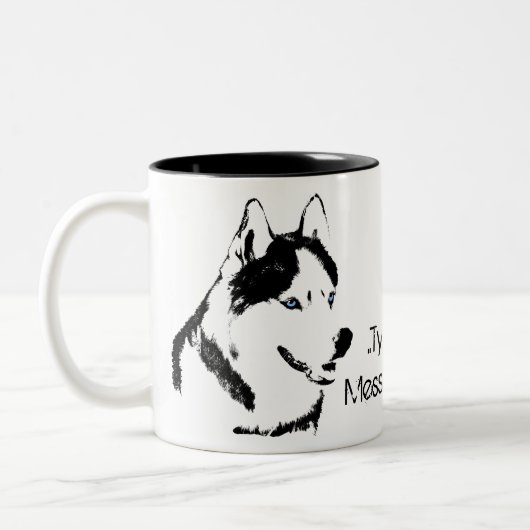 Gepersonaliseerde Husky Dog Cup met Mok Coffee Cup (Links)