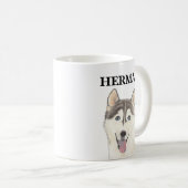 Gepersonaliseerde Husky Dog Koffiemok (Voorkant rechts)