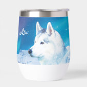 Gepersonaliseerde Husky hond met bergen (Links)