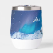 Gepersonaliseerde Husky hond met bergen (Voorkant)