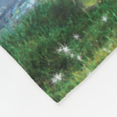 Gepersonaliseerde Husky hond met bergen Fleece Deken (Hoek)