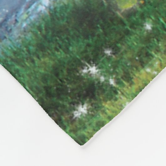 Gepersonaliseerde Husky hond met bergen Fleece Deken (Hoek)