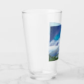 Gepersonaliseerde Husky hond met bergen Glas (Rechts)