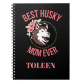 Gepersonaliseerde Husky mama, Dog mama Notitieboek (Voorkant)