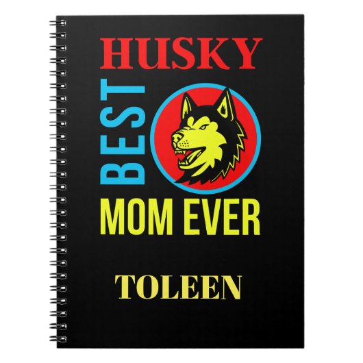 Gepersonaliseerde Husky mama, Dog mama Notitieboek (Voorkant)