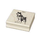 Gepersonaliseerde husky rubberstempel (Stempel)