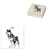 Gepersonaliseerde husky rubberstempel (Gestempeld)