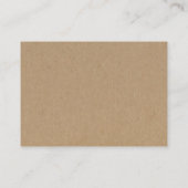 Gepersonaliseerde Huwelijksadvies Kaarten - Rustic Contactkaartje (Achterkant)