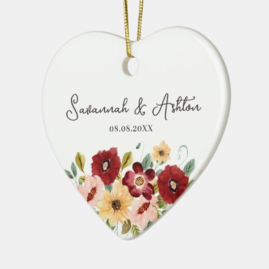 Gepersonaliseerde huwelijkscadeau - echtparen Getr Keramisch Ornament (Links)