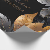 Gepersonaliseerde huwelijkscadeau Goud & Zilver Cadeaupapier (Hoek)