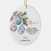 Gepersonaliseerde huwelijkscadeau Mam van de Bruid Keramisch Ornament (Rechts)