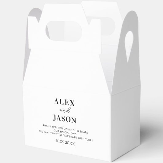 Gepersonaliseerde Huwelijkscadeaus Moderne bruilof Bedankdoosjes (Open)