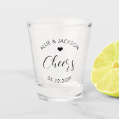 Gepersonaliseerde huwelijksfeest geeft de voorkeur shot glas (Voorkant)